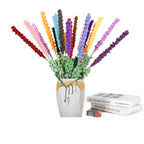 Giftwowo Handmade Lavender Yarn Flower Bouquet - Faux Lavender Flowers for Valentine's Day Gift & Home Decor