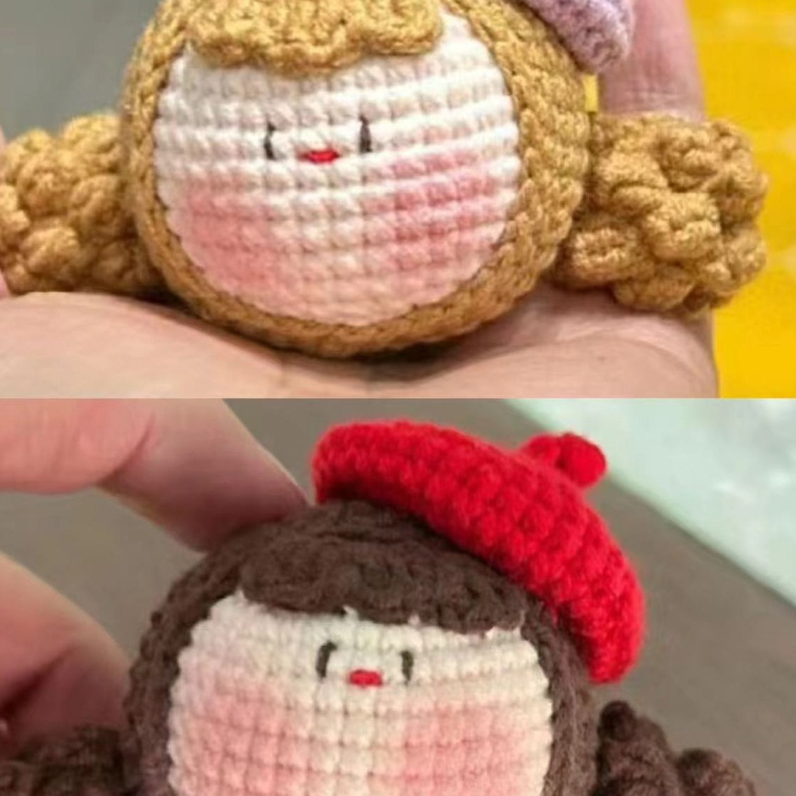 Giftwowo Pom-Pom Yarn Crochet, DIY Handmade Gift for Boyfriend and Girlfriend, Birthday and Qixi Festival, Unique Gift for Girls