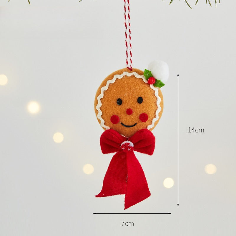 Christmas Gingerbread Man Pendant Xmas Ornament Creative Plush Doll