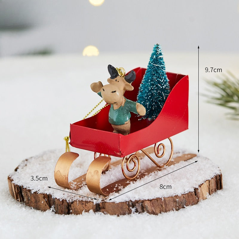 Christmas Tree Ornaments Creative Elk Snowman Santa Claus Decorations for Home Xmax Tree Decor Gifts