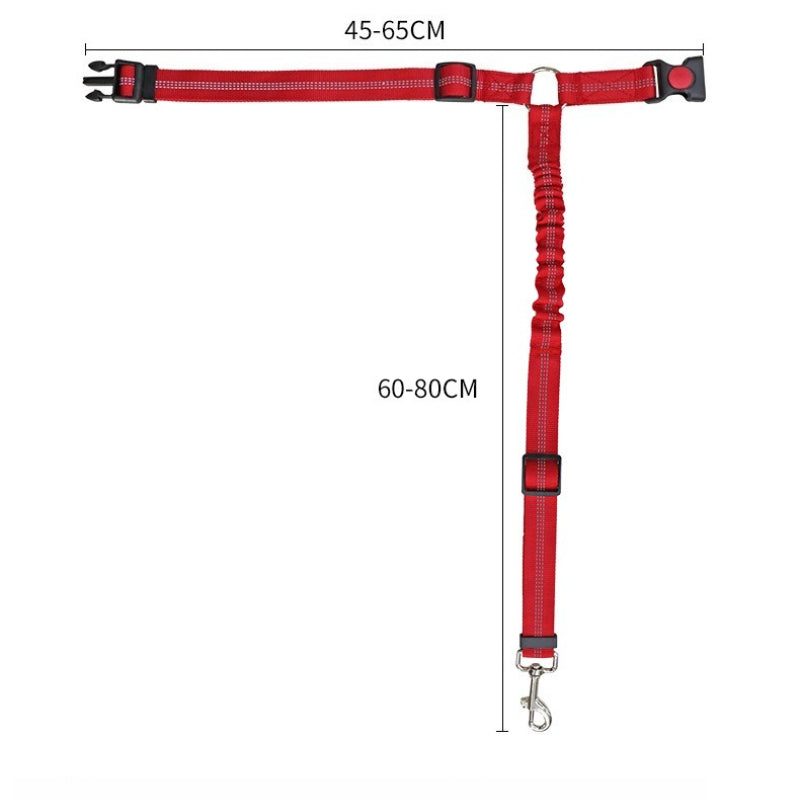 Giftwowo Car Pet Safety Leash – Elastic, Retractable Dog Leash with Reflective Straps for Dogs