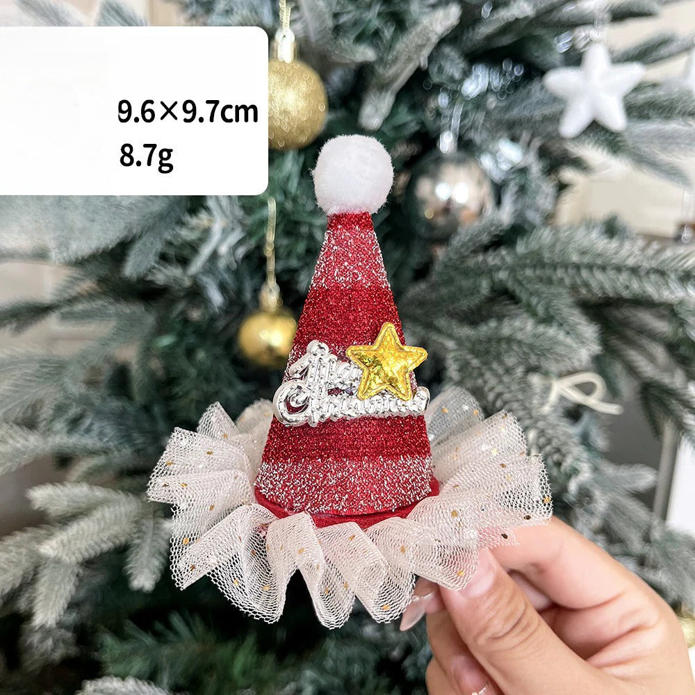 Giftwowo 1PC Cute Christmas Reindeer Antler Hair Clip – Cartoon Faux Deer Antlers for Kids, Magical and Sweet Christmas Headpiece