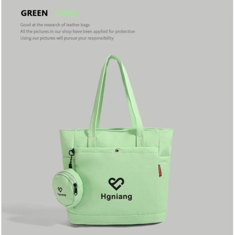 Giftwowo 1PC Canvas Bag for Women – Large Capacity Tote, Work & Commuting Shoulder Bag, Student Class Handbag