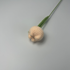 Giftwowo 1PC Chubby Tulip Yarn Flowers – Handcrafted Crochet Tulip Bouquet, Ready-to-Display Handmade Gift, Yarn Flower Arrangement