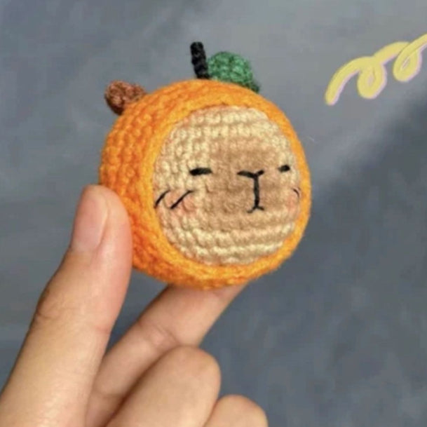 Giftwowo Pom-Pom Yarn Crochet Doll, Handmade Cute and Unique Accessory, DIY Adorable Ornament