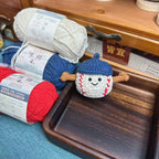 Giftwowo 1PC Handmade Yarn Crochet Pom-Pom Keychain Bag Accessory Pendant Gift Series - Creative Craft for Gifting