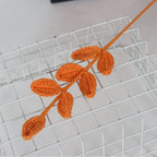 Giftwowo 1PC Eucalyptus Leaves – Handcrafted Yarn Floral Arrangement, Perfect for Living Room & Office Décor, Year-Round Woven Yarn Leaves