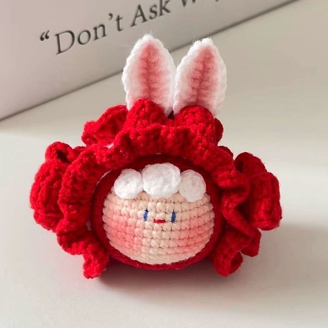 Giftwowo Pom-Pom Yarn Crochet, DIY Handmade Gift for Boyfriend and Girlfriend, Birthday and Qixi Festival, Unique Gift for Girls