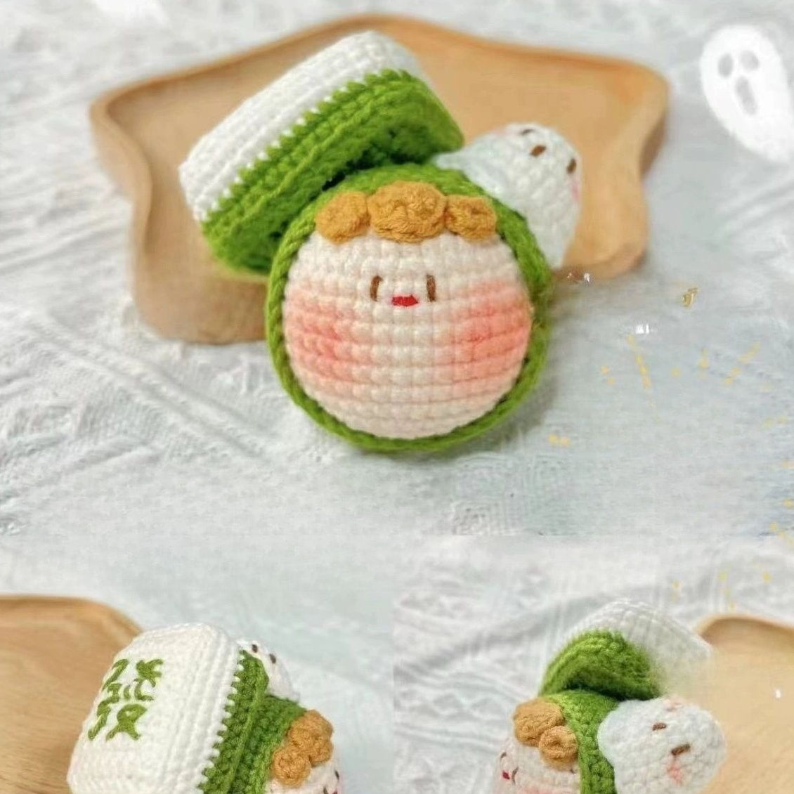 Giftwowo Pom-Pom Yarn Crochet, DIY Handmade Gift for Boyfriend and Girlfriend, Birthday and Qixi Festival, Unique Gift for Girls