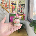 Giftwowo Handmade Crochet Lotus Pom-Pom Flower Bouquet, Yarn Woven Decorative Piece, Perfect Gift for Any Occasion