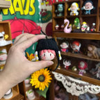 Giftwowo 1PC Handmade Crochet Yarn Doll Keychain, Figurine, Headband, Car Charm, Hair Accessory