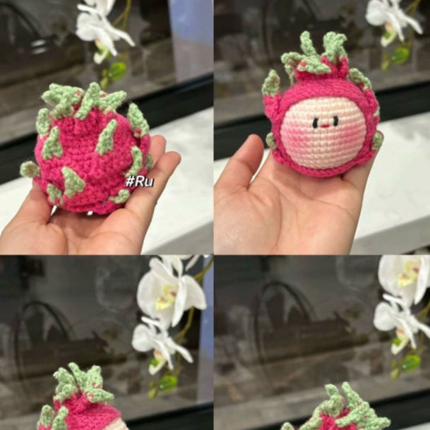 Giftwowo Pom-Pom Yarn Crochet Doll, Handmade Cute and Unique Accessory, DIY Adorable Ornament
