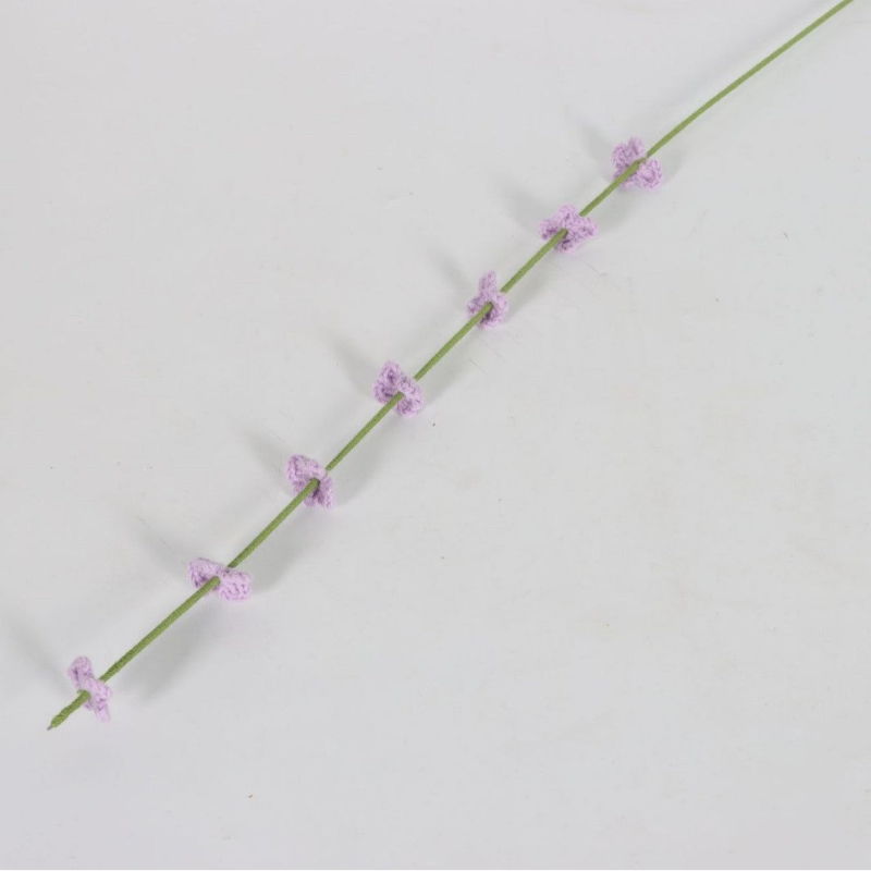 Giftwowo 1PC Handcrafted Yarn Flowers – Ready-to-Display Milium Faux Flowers, Crochet Floral Arrangement for Home Décor, Creative Gift