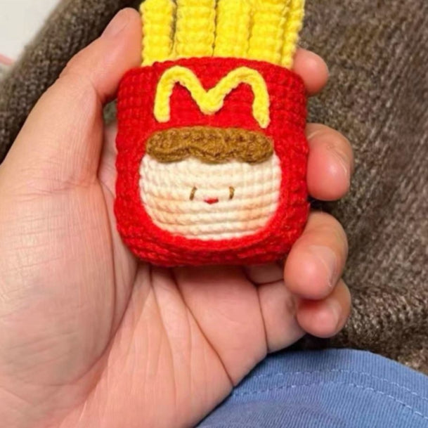 Giftwowo Pom-Pom Yarn Crochet Doll, Handmade Cute and Unique Accessory, DIY Adorable Ornament