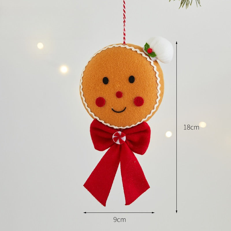 Christmas Gingerbread Man Pendant Xmas Ornament Creative Plush Doll