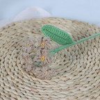 Giftwowo 1PC Forget-Me-Not Yarn Flowers – Handmade Crochet Faux Flowers, Perfect for Valentine's Day & Birthday Gifts