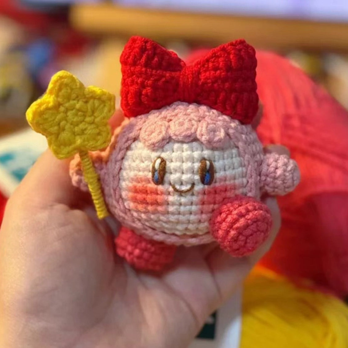 Giftwowo Pom-Pom Yarn Crochet, DIY Handmade Gift for Boyfriend and Girlfriend, Birthday and Qixi Festival, Unique Gift for Girls