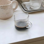 Giftwowo 1PC Spouts Espresso Measuring Cup with Handle 50ml 100ml Glass Coffe Cup Liquid Glasses Barista Tools