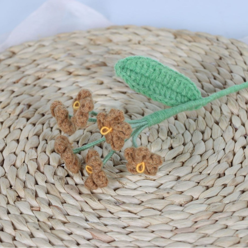 Giftwowo 1PC Forget-Me-Not Yarn Flowers – Handmade Crochet Faux Flowers, Perfect for Valentine's Day & Birthday Gifts