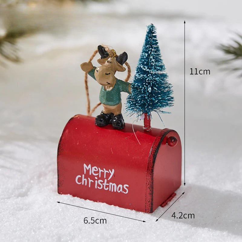 Giftwowo 1PC Christmas Tree Ornaments Creative Elk Snowman Santa Claus Decorations for Home Xmax Tree Decor Gifts