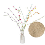 Giftwowo 1PC Handcrafted Yarn Flowers – Ready-to-Display Milium Faux Flowers, Crochet Floral Arrangement for Home Décor, Creative Gift