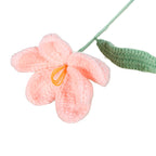 Giftwowo Handmade Crochet Yarn Tulip - Artificial Everlasting Flower, Open & Closed Blooming Yarn Tulips