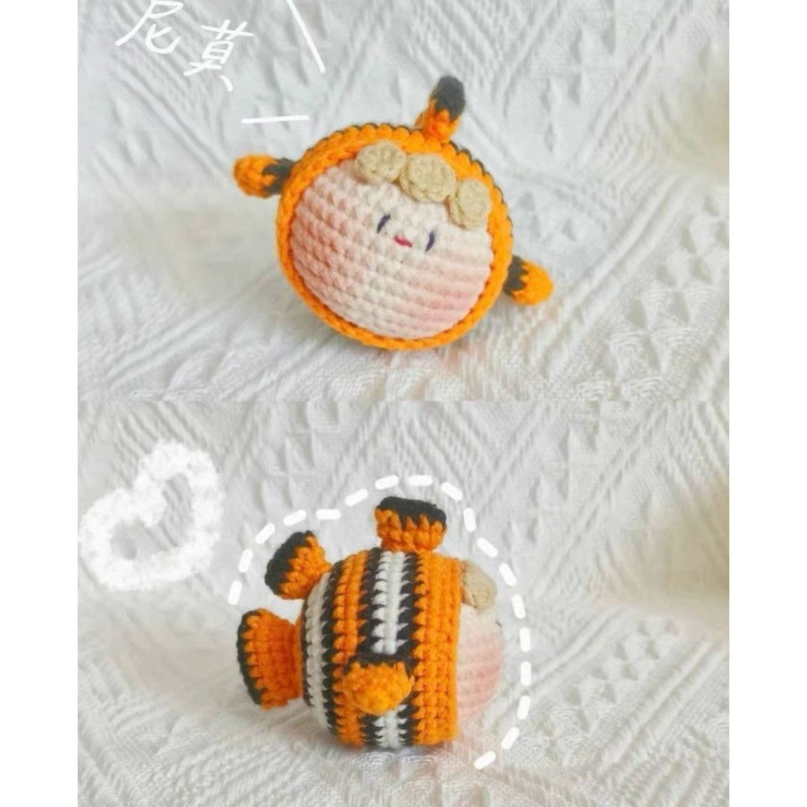 Giftwowo Pom-Pom Yarn Crochet, DIY Handmade Gift for Boyfriend and Girlfriend, Birthday and Qixi Festival, Unique Gift for Girls