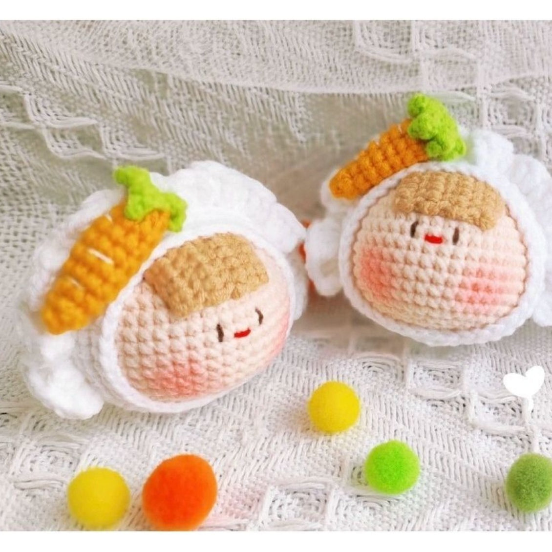 Giftwowo Pom-Pom Yarn Crochet, DIY Handmade Gift for Boyfriend and Girlfriend, Birthday and Qixi Festival, Unique Gift for Girls