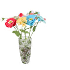 Giftwowo 1PC Handcrafted Yarn Flower Bouquet – Crochet Faux Flower Arrangement with Skirt Edging, Ready-to-Display Yarn Flowers