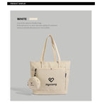 Giftwowo 1PC Canvas Bag for Women – Large Capacity Tote, Work & Commuting Shoulder Bag, Student Class Handbag