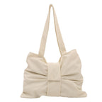 Giftwowo Korean Style Personalized Bowknot Tote Bag, Large Capacity Crossbody Shoulder Bag, Canvas Backpack for College Students