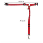 Giftwowo Car Safety Pet Leash – Elastic Retractable with Double-Sided Reflective Straps for Teddy & Pomeranian Dogs