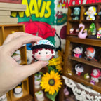 Giftwowo 1PC Handmade Crochet Yarn Doll Keychain, Figurine, Headband, Car Charm, Hair Accessory