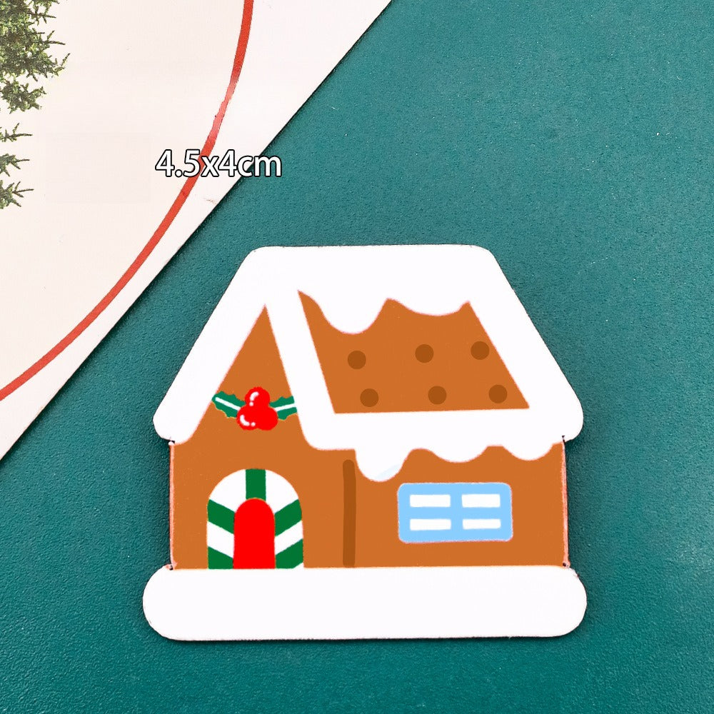 Giftwowo 1PC Cute Christmas Fridge Magnet – Creative DIY Decorative Magnetic Sticker, High-Quality Thick Magnetic Christmas Gift