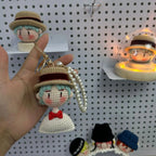 Giftwowo 1PC Handmade Crochet Yarn Doll Keychain, Figurine, Headband, Car Charm, Hair Accessory