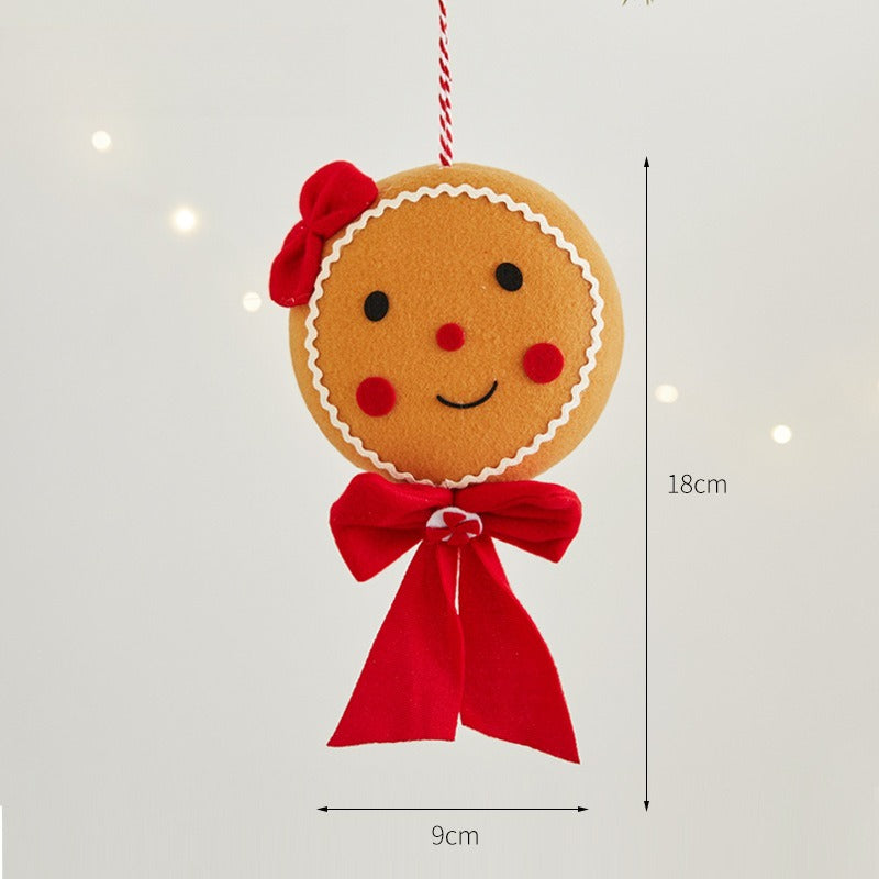 Christmas Gingerbread Man Pendant Xmas Ornament Creative Plush Doll