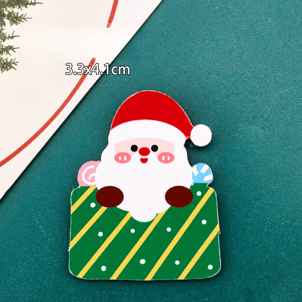 Giftwowo 1PC Cute Christmas Fridge Magnet – Creative DIY Decorative Magnetic Sticker, High-Quality Thick Magnetic Christmas Gift
