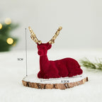 Giftwowo 1PC Wine Red Velvet Christmas Tree Pendant Xmas Tree Holiday Decor Garland Bow Pendant Christmas Festival Gift