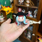 Giftwowo 1PC Handmade Crochet Yarn Doll Keychain, Figurine, Headband, Car Charm, Hair Accessory