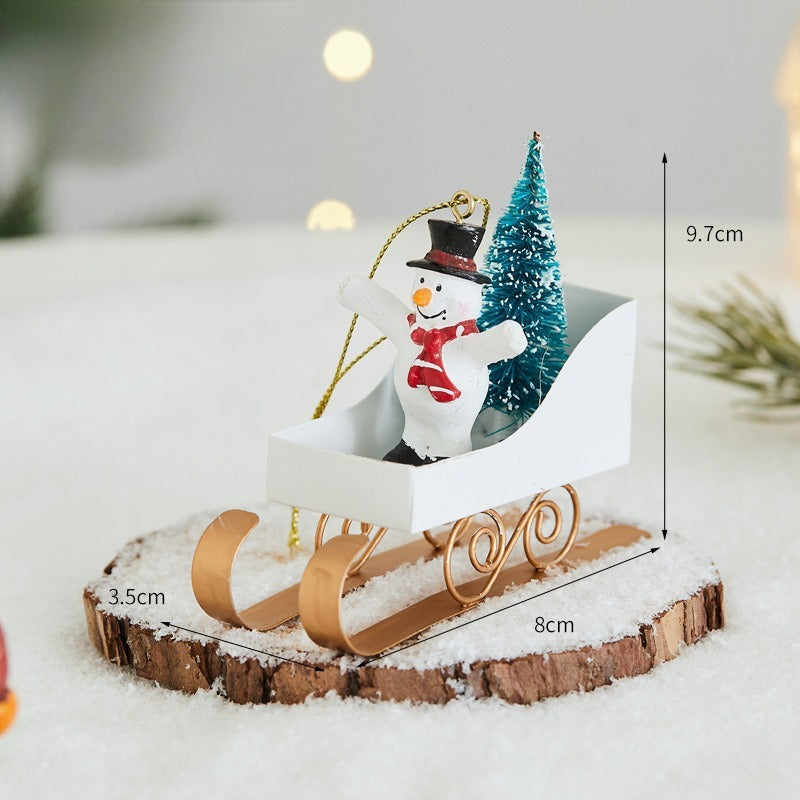 Christmas Tree Ornaments Creative Elk Snowman Santa Claus Decorations for Home Xmax Tree Decor Gifts