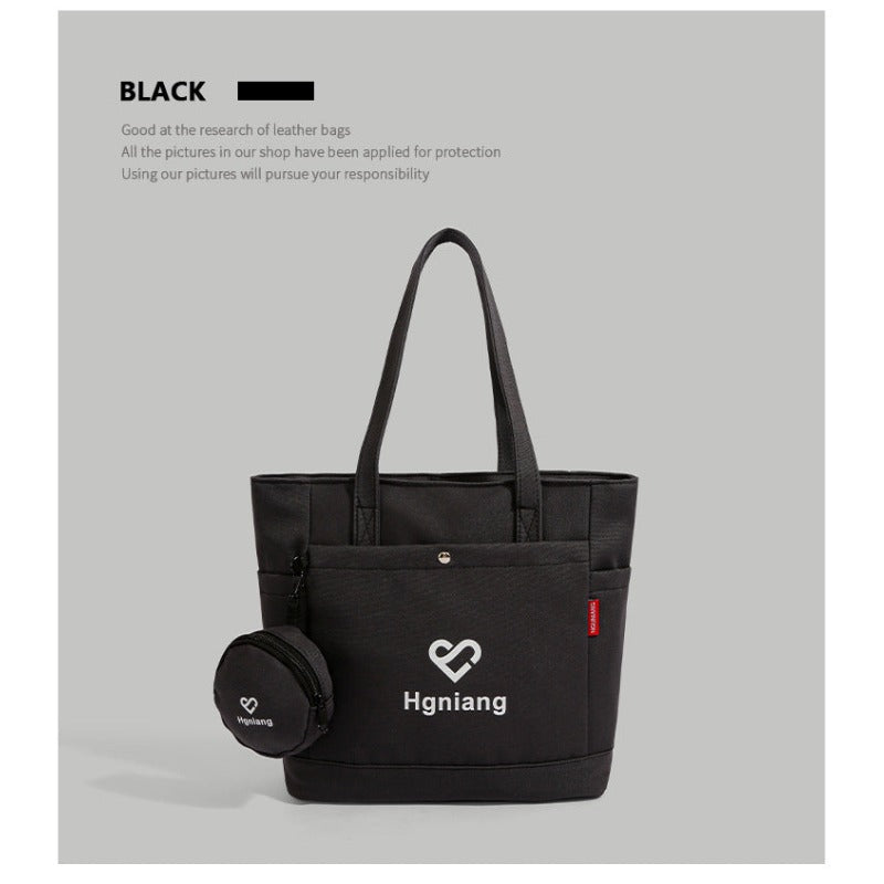 Giftwowo 1PC Canvas Bag for Women – Large Capacity Tote, Work & Commuting Shoulder Bag, Student Class Handbag