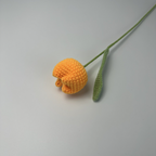 Giftwowo 1PC Chubby Tulip Yarn Flowers – Handcrafted Crochet Tulip Bouquet, Ready-to-Display Handmade Gift, Yarn Flower Arrangement