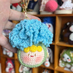 Giftwowo Finished Knitted Crochet Flower Pom-Pom Ornament, Handmade Unique Gift for Valentine's Day and Teacher's Day