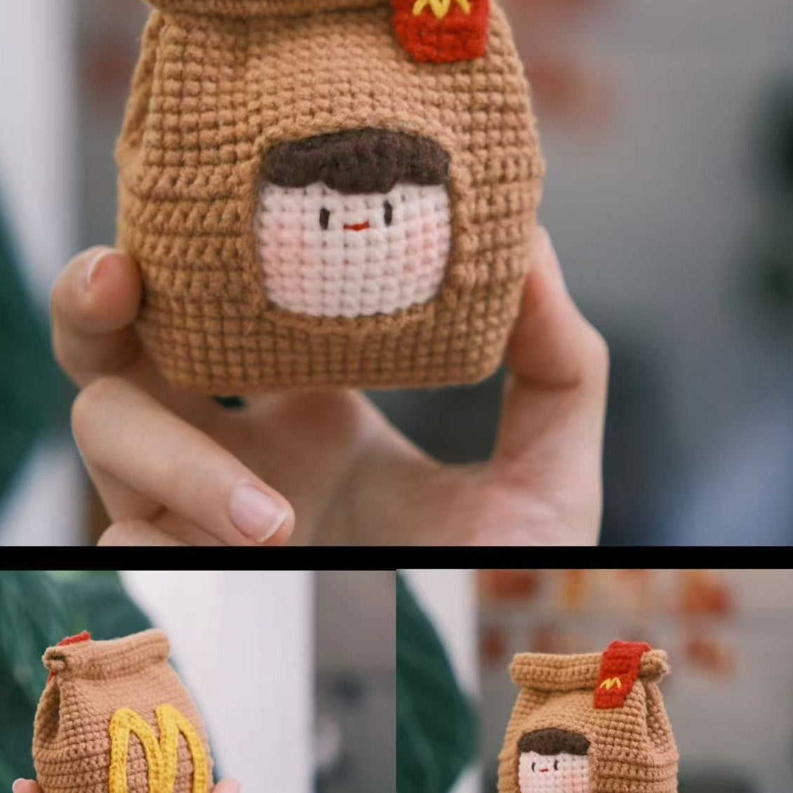 Giftwowo Pom-Pom Yarn Crochet, DIY Handmade Gift for Boyfriend and Girlfriend, Birthday and Qixi Festival, Unique Gift for Girls