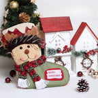 1PC Christmax Stocking Large Plush Socks Gift Socks Candy Socks Christmas Eve Bag Xmas Decorations