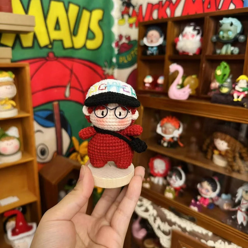 Giftwowo 1PC Handmade Crochet Yarn Doll Keychain, Figurine, Headband, Car Charm, Hair Accessory