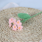 Giftwowo 1PC Forget-Me-Not Yarn Flowers – Handmade Crochet Faux Flowers, Perfect for Valentine's Day & Birthday Gifts