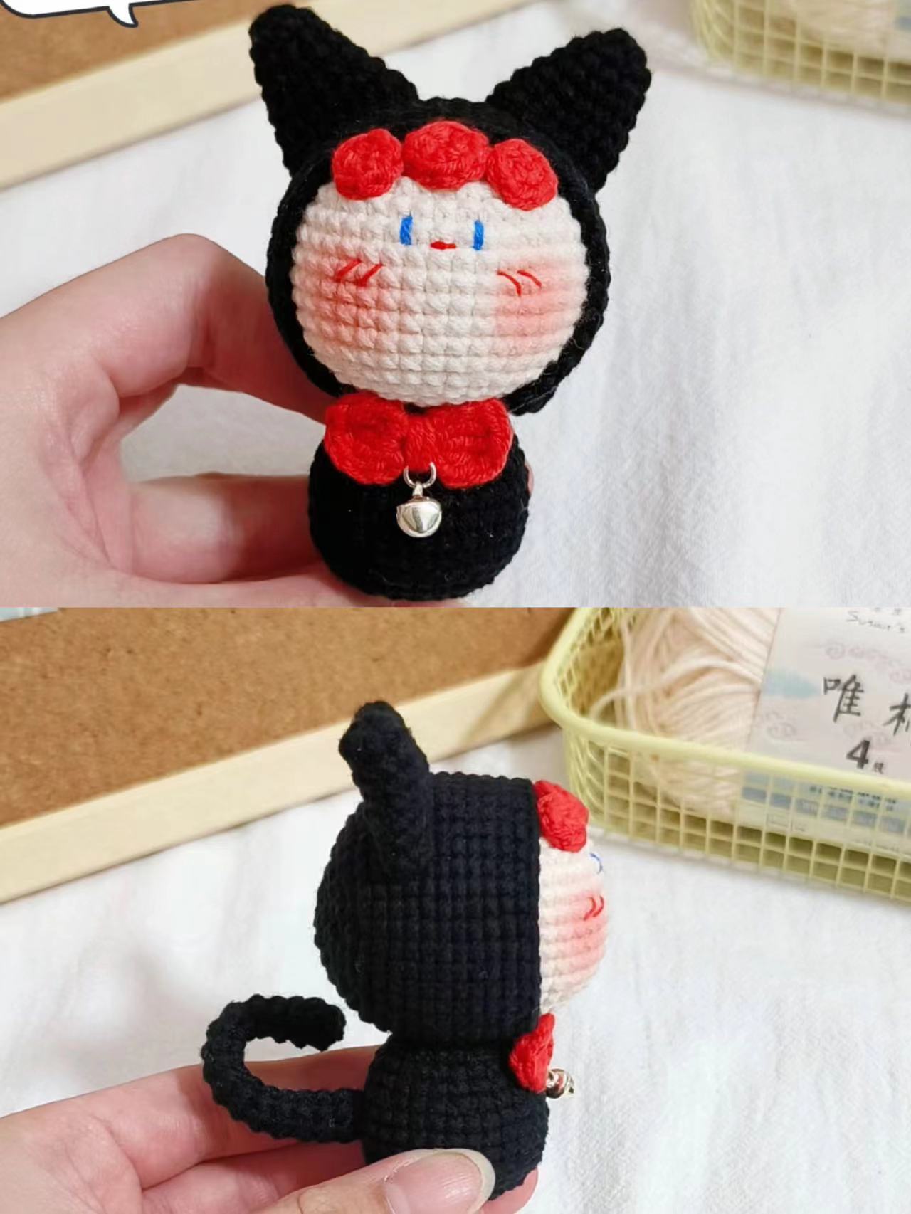 Giftwowo Pom-Pom Yarn Crochet, DIY Handmade Gift for Boyfriend and Girlfriend, Birthday and Qixi Festival, Unique Gift for Girls