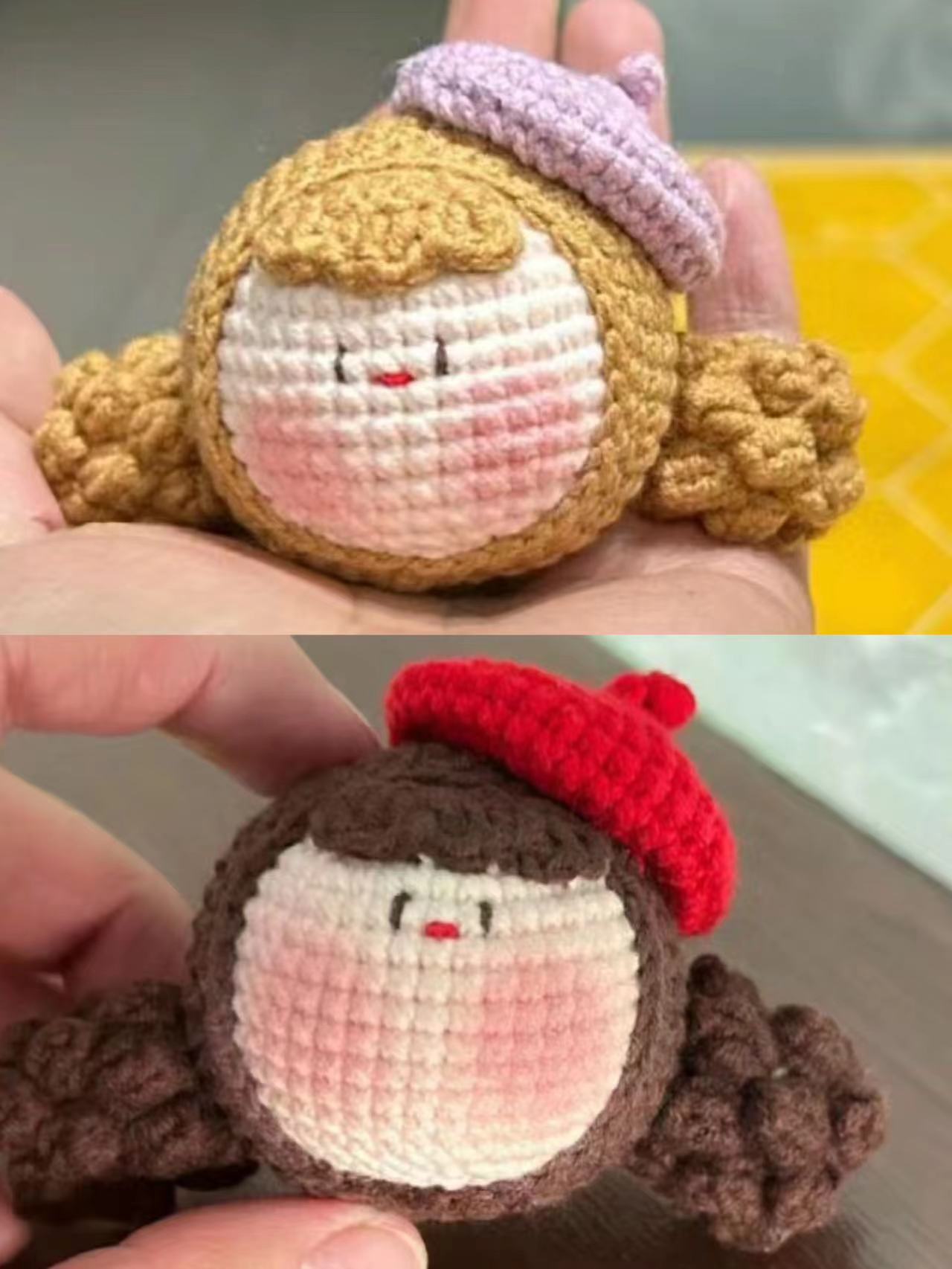 Giftwowo Pom-Pom Yarn Crochet, DIY Handmade Gift for Boyfriend and Girlfriend, Birthday and Qixi Festival, Unique Gift for Girls