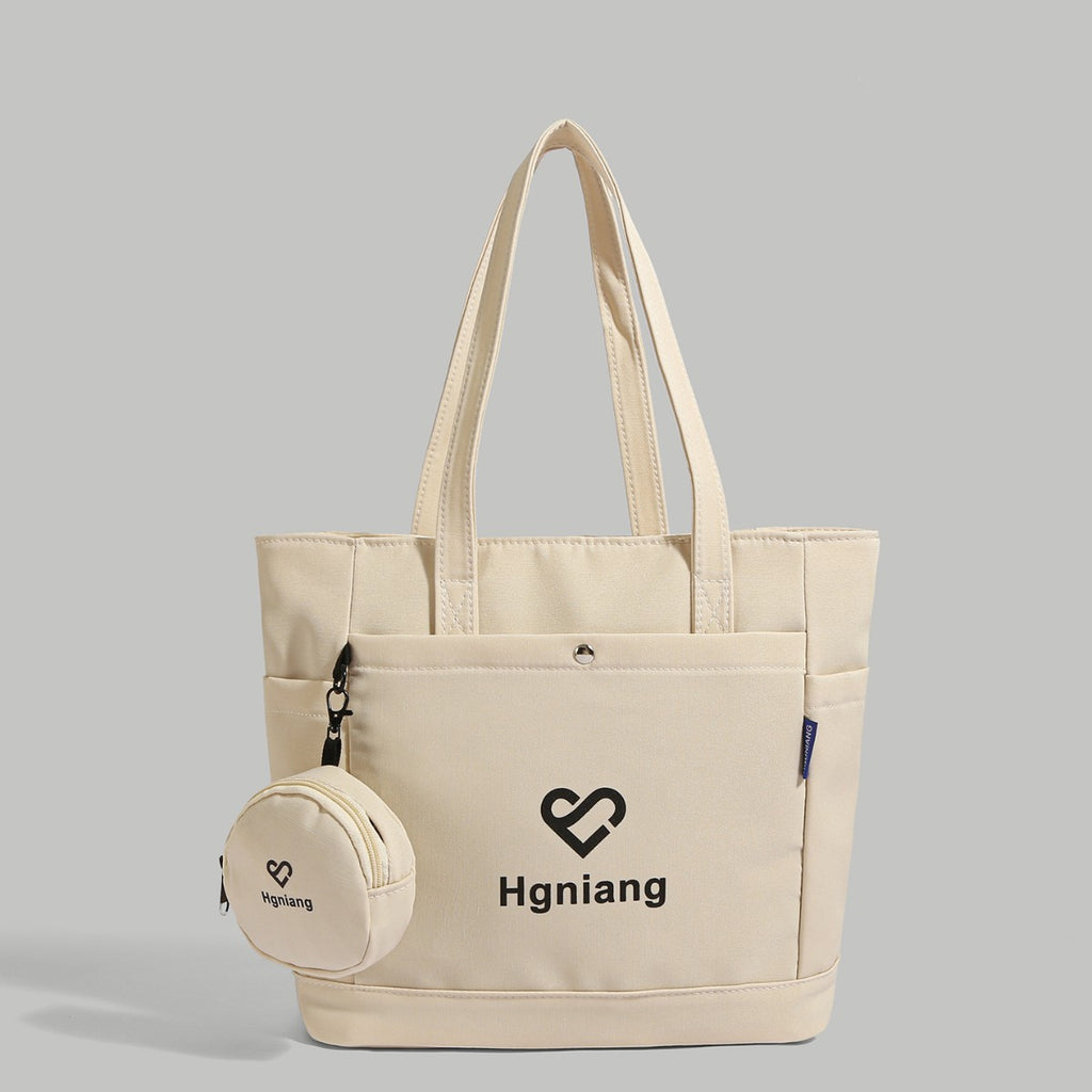 Giftwowo 1PC Canvas Bag for Women – Large Capacity Tote, Work & Commuting Shoulder Bag, Student Class Handbag